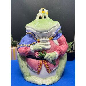 Frog Prince Ceramic Cookie Jar By Wangs International Inc. Vintage